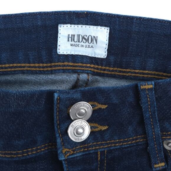 Hudson Y2K Classic Backflap Pocket Straight Leg Mid Rise Dark Wash Denim Jean 27 - Picture 6 of 13